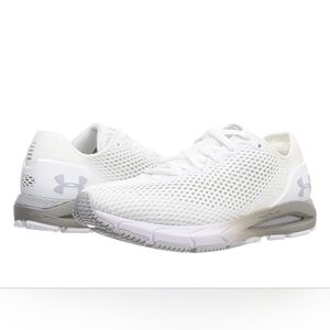 Under Armour HOVR Sonic 4 Running Shoe, Women's Size 10, White/White/Mod Grey